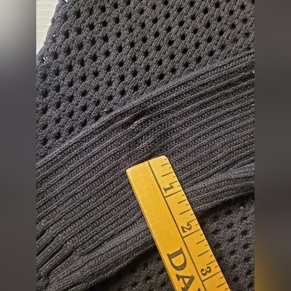 Prana Parker Black Open Knit Long Sleeve Sweater sz L - Picture 9 of 9